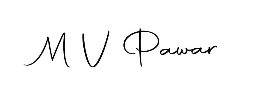 Make a beautiful signature design for name M V Pawar. Use this online signature maker to create a handwritten signature for free. M V Pawar signature style 10 images and pictures png