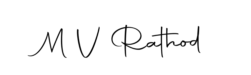 Create a beautiful signature design for name M V Rathod. With this signature (Autography-DOLnW) fonts, you can make a handwritten signature for free. M V Rathod signature style 10 images and pictures png