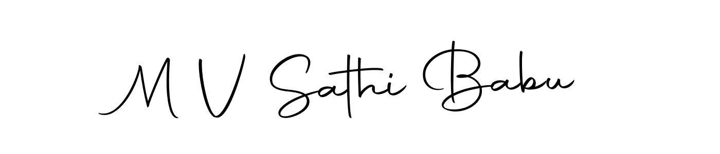 Design your own signature with our free online signature maker. With this signature software, you can create a handwritten (Autography-DOLnW) signature for name M V Sathi Babu. M V Sathi Babu signature style 10 images and pictures png