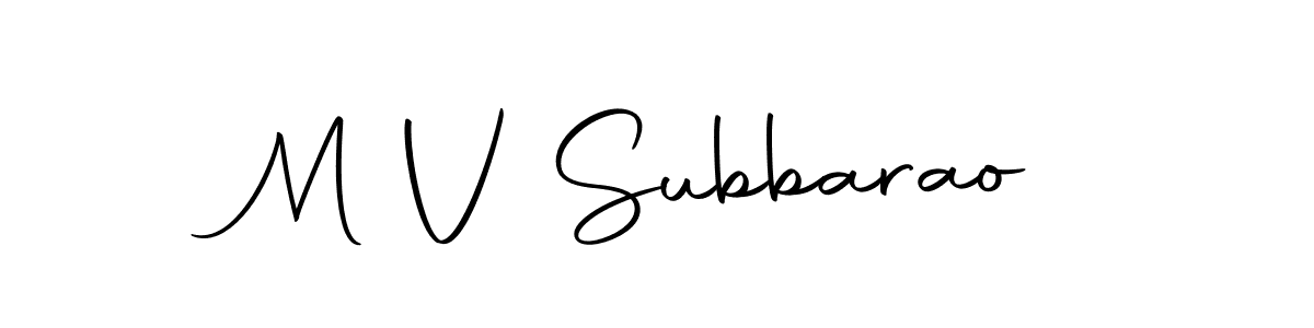 Design your own signature with our free online signature maker. With this signature software, you can create a handwritten (Autography-DOLnW) signature for name M V Subbarao. M V Subbarao signature style 10 images and pictures png
