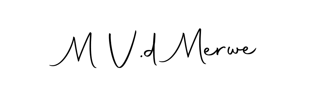 Create a beautiful signature design for name M V.d Merwe. With this signature (Autography-DOLnW) fonts, you can make a handwritten signature for free. M V.d Merwe signature style 10 images and pictures png