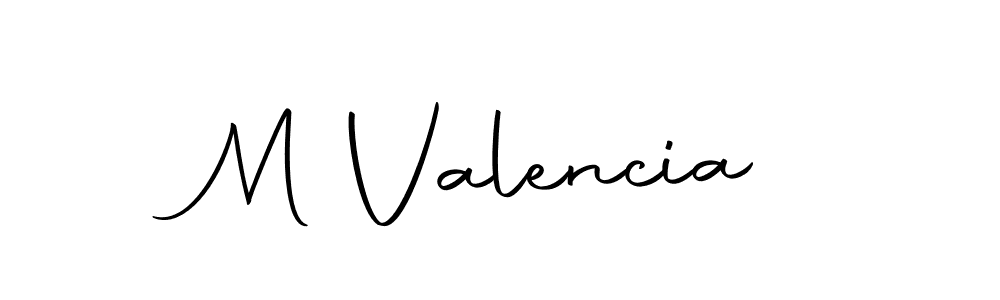 How to make M Valencia name signature. Use Autography-DOLnW style for creating short signs online. This is the latest handwritten sign. M Valencia signature style 10 images and pictures png