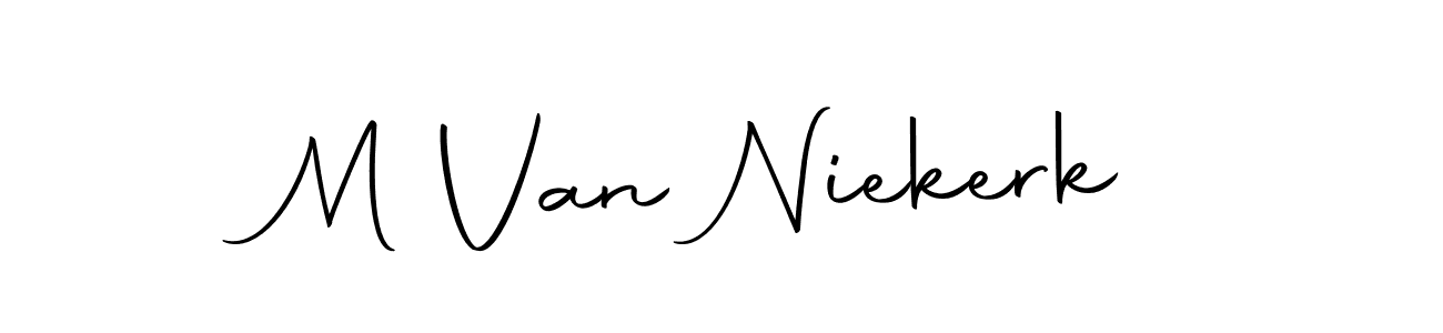 Create a beautiful signature design for name M Van Niekerk. With this signature (Autography-DOLnW) fonts, you can make a handwritten signature for free. M Van Niekerk signature style 10 images and pictures png