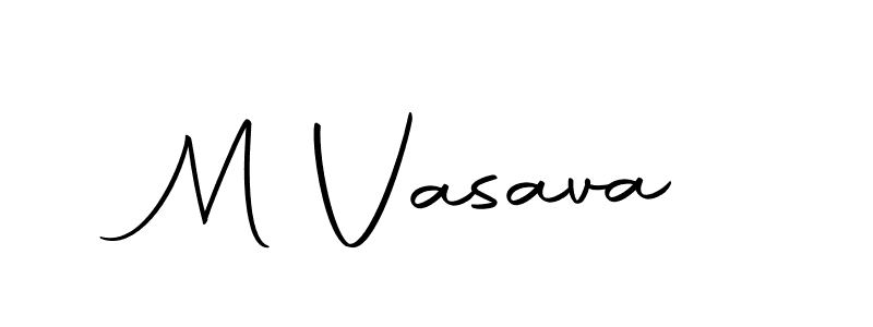 Design your own signature with our free online signature maker. With this signature software, you can create a handwritten (Autography-DOLnW) signature for name M Vasava. M Vasava signature style 10 images and pictures png