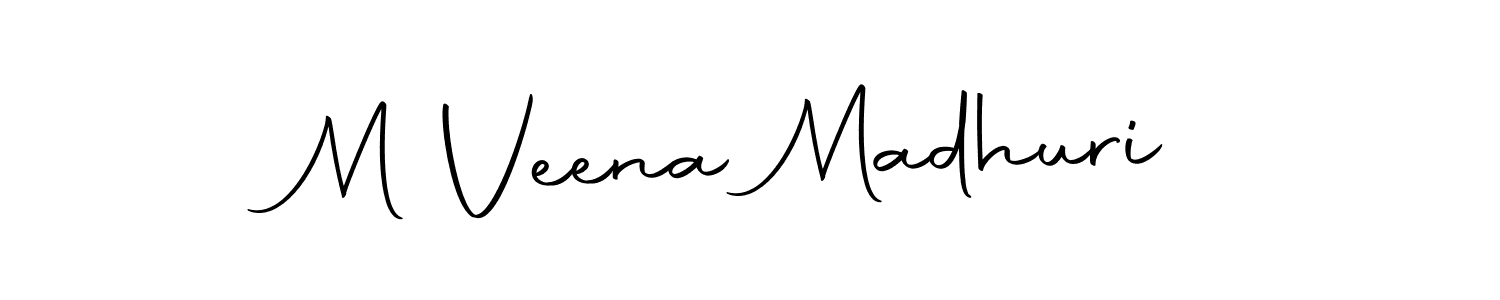 Also we have M Veena Madhuri name is the best signature style. Create professional handwritten signature collection using Autography-DOLnW autograph style. M Veena Madhuri signature style 10 images and pictures png