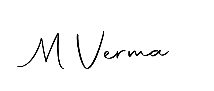 Create a beautiful signature design for name M Verma. With this signature (Autography-DOLnW) fonts, you can make a handwritten signature for free. M Verma signature style 10 images and pictures png