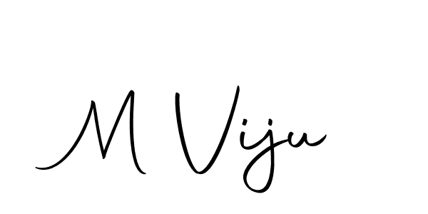 You should practise on your own different ways (Autography-DOLnW) to write your name (M Viju) in signature. don't let someone else do it for you. M Viju signature style 10 images and pictures png