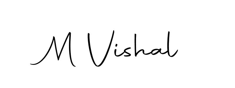 Design your own signature with our free online signature maker. With this signature software, you can create a handwritten (Autography-DOLnW) signature for name M Vishal. M Vishal signature style 10 images and pictures png