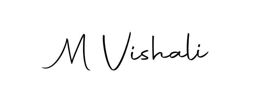 Design your own signature with our free online signature maker. With this signature software, you can create a handwritten (Autography-DOLnW) signature for name M Vishali. M Vishali signature style 10 images and pictures png