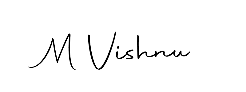 Make a beautiful signature design for name M Vishnu. Use this online signature maker to create a handwritten signature for free. M Vishnu signature style 10 images and pictures png