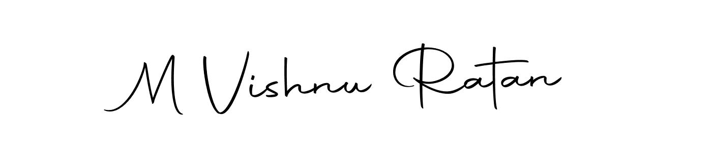 Autography-DOLnW is a professional signature style that is perfect for those who want to add a touch of class to their signature. It is also a great choice for those who want to make their signature more unique. Get M Vishnu Ratan name to fancy signature for free. M Vishnu Ratan signature style 10 images and pictures png
