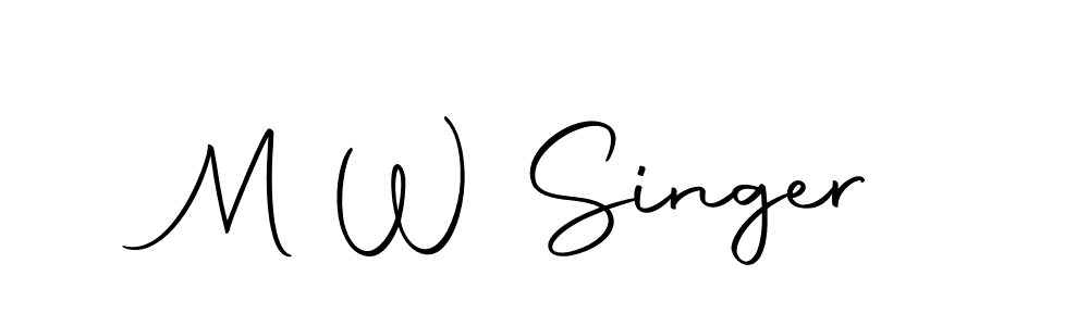 M W Singer stylish signature style. Best Handwritten Sign (Autography-DOLnW) for my name. Handwritten Signature Collection Ideas for my name M W Singer. M W Singer signature style 10 images and pictures png