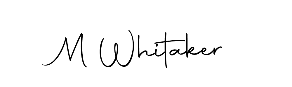 Create a beautiful signature design for name M Whitaker. With this signature (Autography-DOLnW) fonts, you can make a handwritten signature for free. M Whitaker signature style 10 images and pictures png