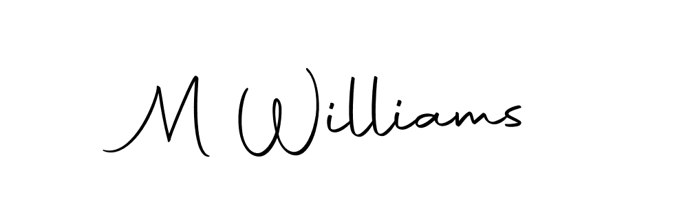 M Williams stylish signature style. Best Handwritten Sign (Autography-DOLnW) for my name. Handwritten Signature Collection Ideas for my name M Williams. M Williams signature style 10 images and pictures png