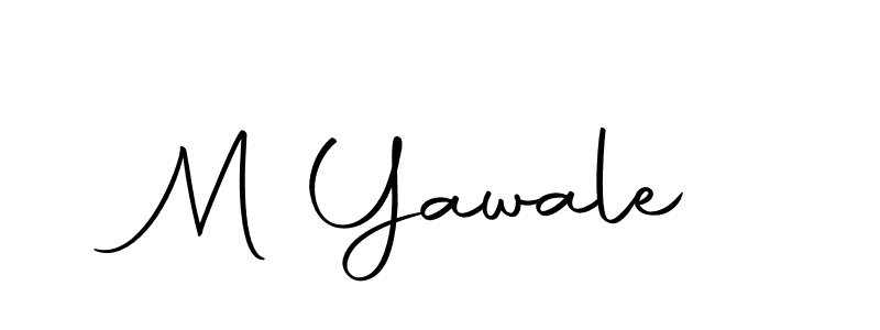 Create a beautiful signature design for name M Yawale. With this signature (Autography-DOLnW) fonts, you can make a handwritten signature for free. M Yawale signature style 10 images and pictures png