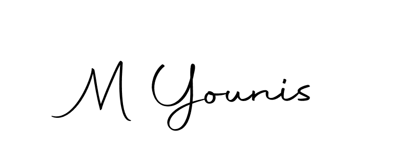 Create a beautiful signature design for name M Younis. With this signature (Autography-DOLnW) fonts, you can make a handwritten signature for free. M Younis signature style 10 images and pictures png