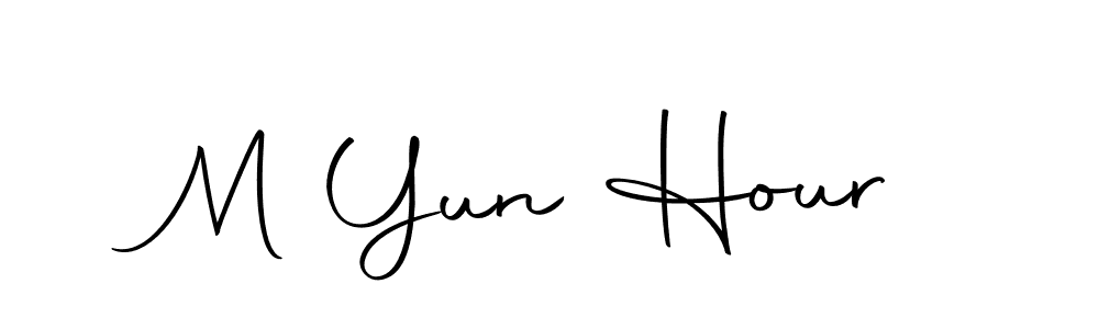 Also we have M Yun Hour name is the best signature style. Create professional handwritten signature collection using Autography-DOLnW autograph style. M Yun Hour signature style 10 images and pictures png