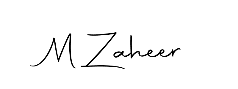 How to make M Zaheer name signature. Use Autography-DOLnW style for creating short signs online. This is the latest handwritten sign. M Zaheer signature style 10 images and pictures png