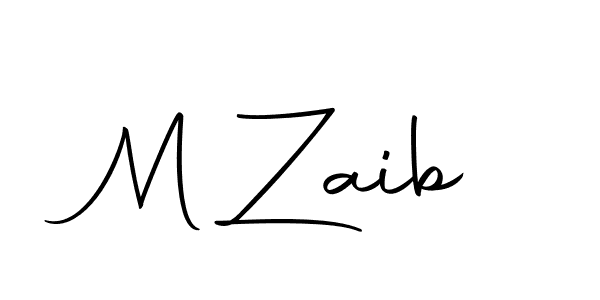 Design your own signature with our free online signature maker. With this signature software, you can create a handwritten (Autography-DOLnW) signature for name M Zaib. M Zaib signature style 10 images and pictures png