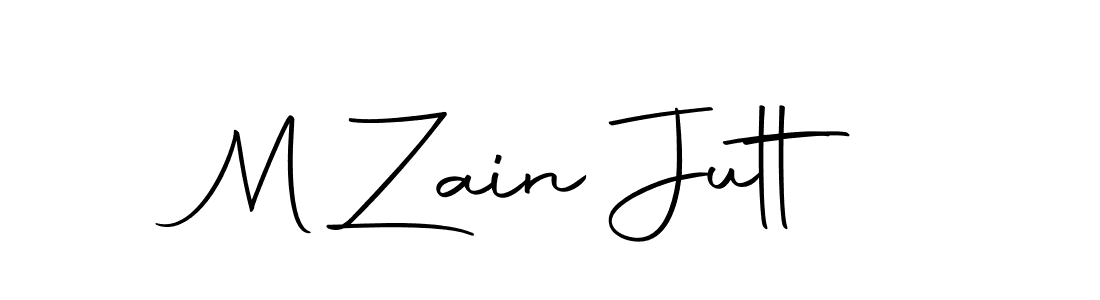 How to make M Zain Jutt name signature. Use Autography-DOLnW style for creating short signs online. This is the latest handwritten sign. M Zain Jutt signature style 10 images and pictures png
