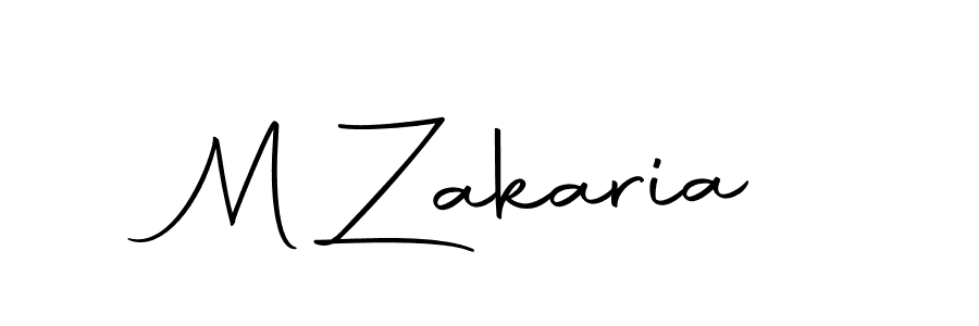 How to make M Zakaria name signature. Use Autography-DOLnW style for creating short signs online. This is the latest handwritten sign. M Zakaria signature style 10 images and pictures png