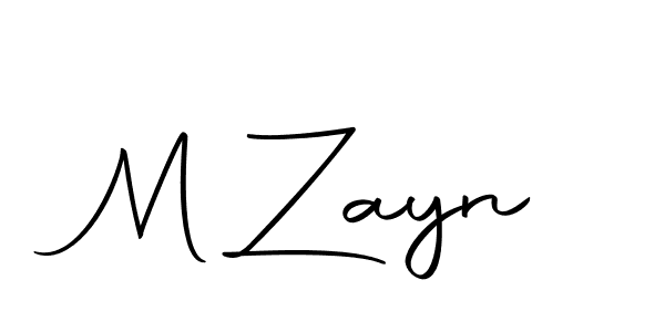Create a beautiful signature design for name M Zayn. With this signature (Autography-DOLnW) fonts, you can make a handwritten signature for free. M Zayn signature style 10 images and pictures png