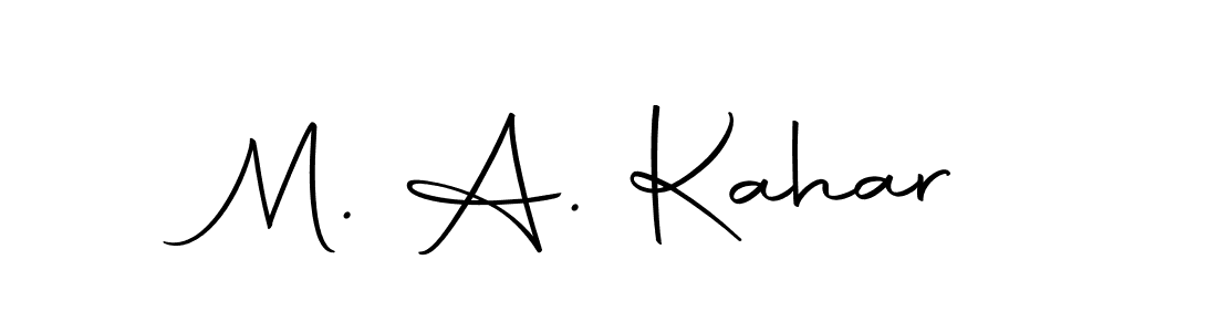 Design your own signature with our free online signature maker. With this signature software, you can create a handwritten (Autography-DOLnW) signature for name M. A. Kahar. M. A. Kahar signature style 10 images and pictures png