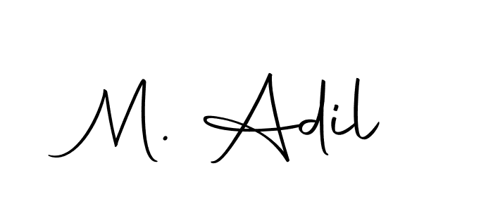 How to make M. Adil name signature. Use Autography-DOLnW style for creating short signs online. This is the latest handwritten sign. M. Adil signature style 10 images and pictures png