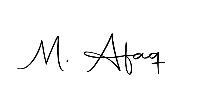 The best way (Autography-DOLnW) to make a short signature is to pick only two or three words in your name. The name M. Afaq include a total of six letters. For converting this name. M. Afaq signature style 10 images and pictures png