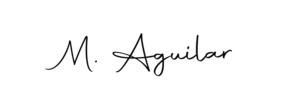 Make a beautiful signature design for name M. Aguilar. With this signature (Autography-DOLnW) style, you can create a handwritten signature for free. M. Aguilar signature style 10 images and pictures png