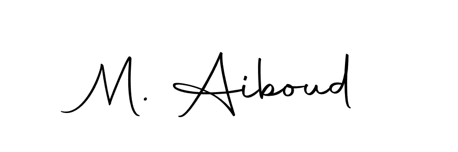 The best way (Autography-DOLnW) to make a short signature is to pick only two or three words in your name. The name M. Aiboud include a total of six letters. For converting this name. M. Aiboud signature style 10 images and pictures png