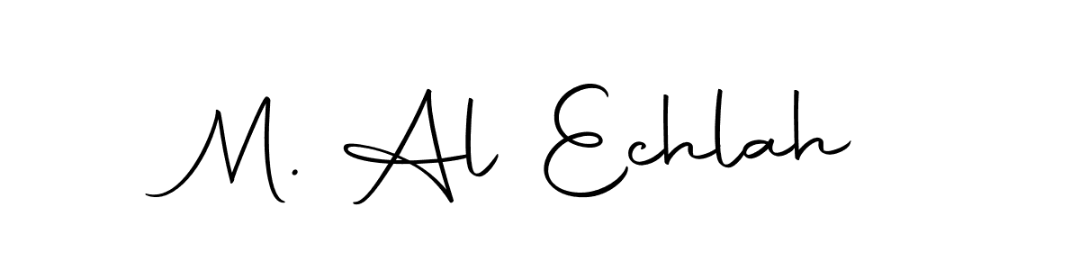 How to make M. Al Echlah name signature. Use Autography-DOLnW style for creating short signs online. This is the latest handwritten sign. M. Al Echlah signature style 10 images and pictures png