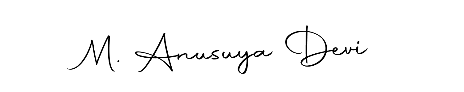 Create a beautiful signature design for name M. Anusuya Devi. With this signature (Autography-DOLnW) fonts, you can make a handwritten signature for free. M. Anusuya Devi signature style 10 images and pictures png