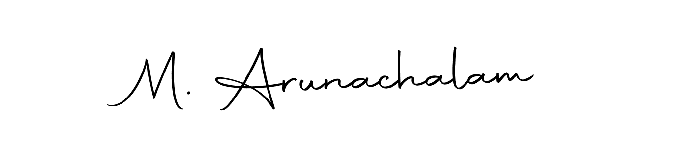 Design your own signature with our free online signature maker. With this signature software, you can create a handwritten (Autography-DOLnW) signature for name M. Arunachalam. M. Arunachalam signature style 10 images and pictures png