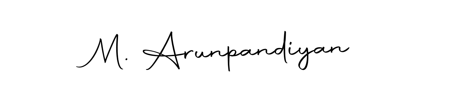 Make a beautiful signature design for name M. Arunpandiyan. With this signature (Autography-DOLnW) style, you can create a handwritten signature for free. M. Arunpandiyan signature style 10 images and pictures png