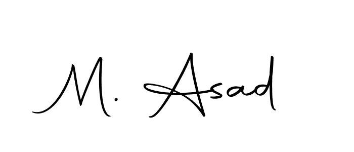 How to make M. Asad name signature. Use Autography-DOLnW style for creating short signs online. This is the latest handwritten sign. M. Asad signature style 10 images and pictures png