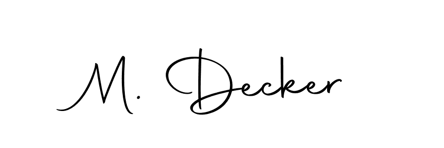 M. Decker stylish signature style. Best Handwritten Sign (Autography-DOLnW) for my name. Handwritten Signature Collection Ideas for my name M. Decker. M. Decker signature style 10 images and pictures png