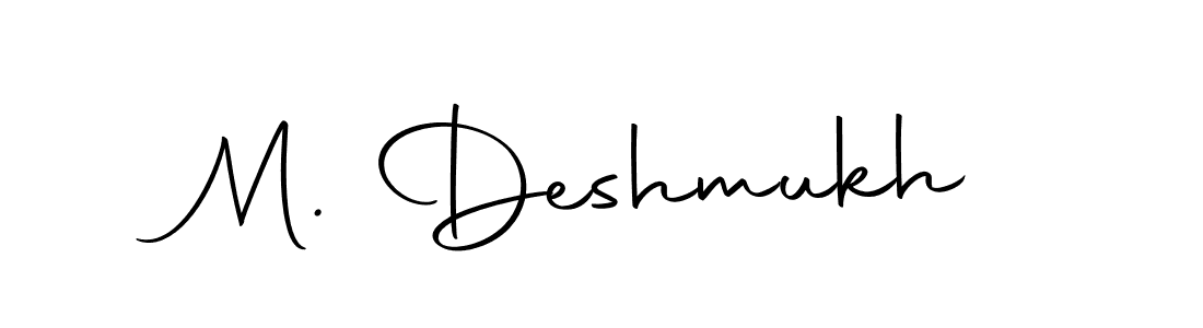 You should practise on your own different ways (Autography-DOLnW) to write your name (M. Deshmukh) in signature. don't let someone else do it for you. M. Deshmukh signature style 10 images and pictures png