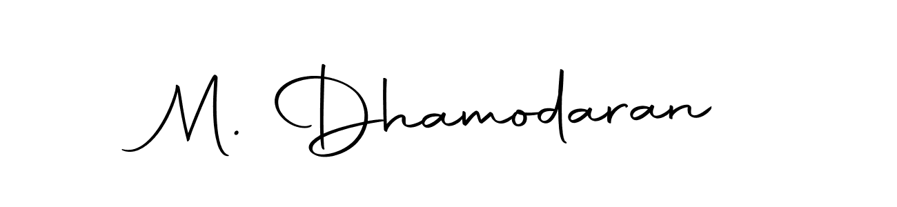 Create a beautiful signature design for name M. Dhamodaran. With this signature (Autography-DOLnW) fonts, you can make a handwritten signature for free. M. Dhamodaran signature style 10 images and pictures png