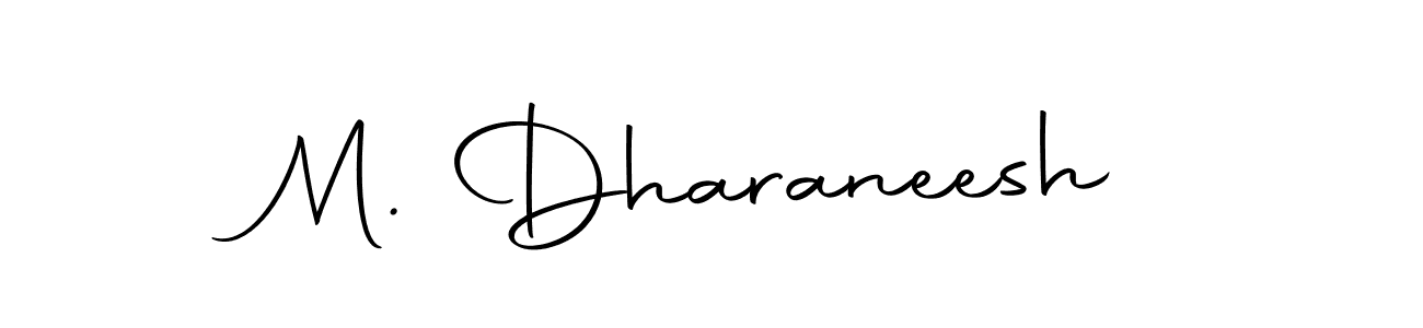 The best way (Autography-DOLnW) to make a short signature is to pick only two or three words in your name. The name M. Dharaneesh include a total of six letters. For converting this name. M. Dharaneesh signature style 10 images and pictures png