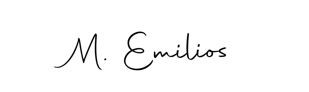 Use a signature maker to create a handwritten signature online. With this signature software, you can design (Autography-DOLnW) your own signature for name M. Emilios. M. Emilios signature style 10 images and pictures png