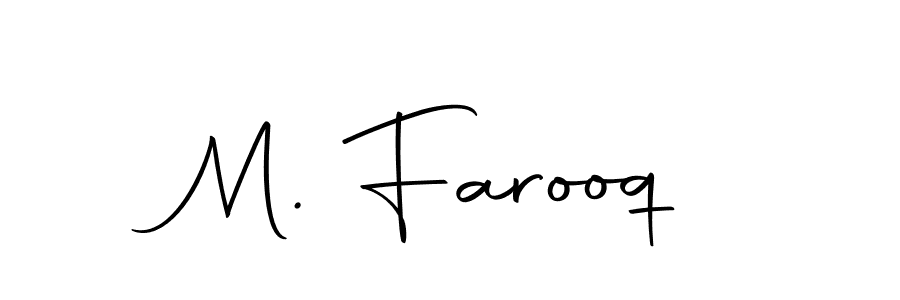How to make M. Farooq name signature. Use Autography-DOLnW style for creating short signs online. This is the latest handwritten sign. M. Farooq signature style 10 images and pictures png