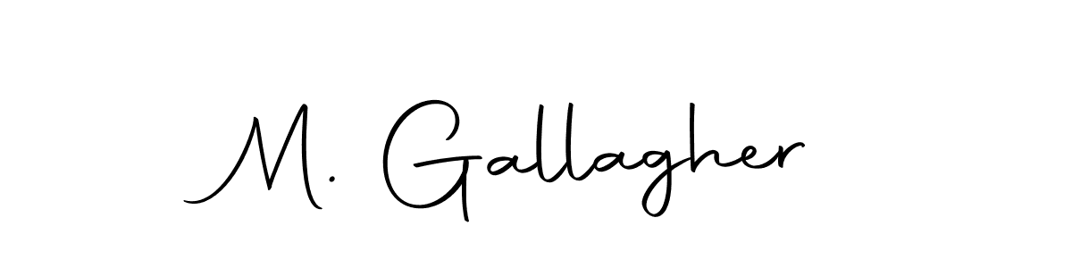 Use a signature maker to create a handwritten signature online. With this signature software, you can design (Autography-DOLnW) your own signature for name M. Gallagher. M. Gallagher signature style 10 images and pictures png