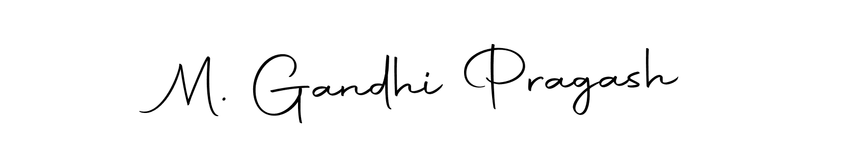 You should practise on your own different ways (Autography-DOLnW) to write your name (M. Gandhi Pragash) in signature. don't let someone else do it for you. M. Gandhi Pragash signature style 10 images and pictures png