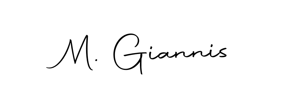 Use a signature maker to create a handwritten signature online. With this signature software, you can design (Autography-DOLnW) your own signature for name M. Giannis. M. Giannis signature style 10 images and pictures png