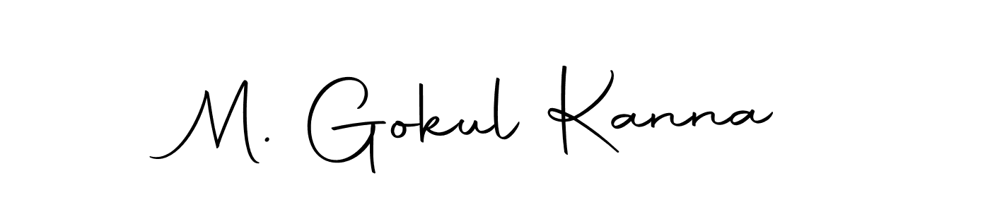 How to make M. Gokul Kanna name signature. Use Autography-DOLnW style for creating short signs online. This is the latest handwritten sign. M. Gokul Kanna signature style 10 images and pictures png