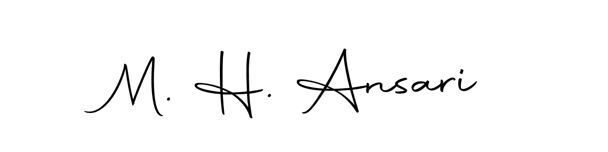 Create a beautiful signature design for name M. H. Ansari. With this signature (Autography-DOLnW) fonts, you can make a handwritten signature for free. M. H. Ansari signature style 10 images and pictures png