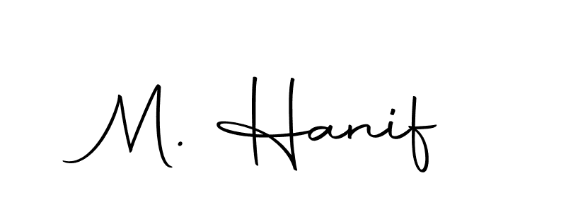 You should practise on your own different ways (Autography-DOLnW) to write your name (M. Hanif) in signature. don't let someone else do it for you. M. Hanif signature style 10 images and pictures png