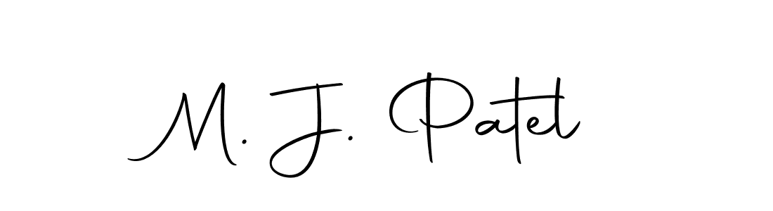 Make a beautiful signature design for name M. J. Patel. With this signature (Autography-DOLnW) style, you can create a handwritten signature for free. M. J. Patel signature style 10 images and pictures png