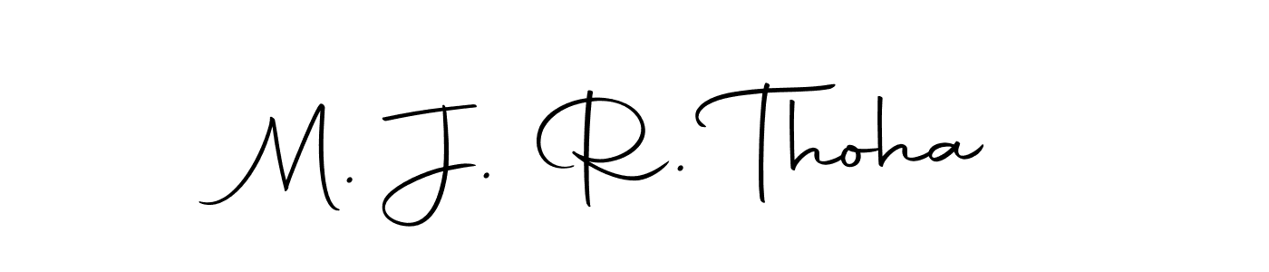 Here are the top 10 professional signature styles for the name M. J. R. Thoha. These are the best autograph styles you can use for your name. M. J. R. Thoha signature style 10 images and pictures png